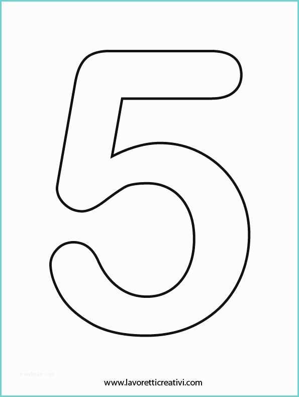 Stencil Numeri Da Stampare Numero 5 Numeri Pinterest