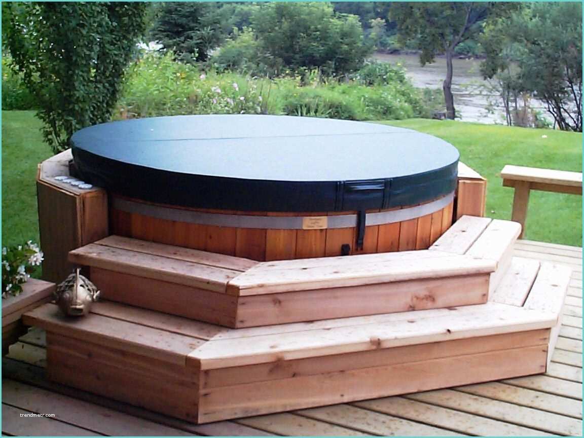 Steps for Hot Tub Cedar Wood Hot Tub Propane or Natural Gas Seats 8