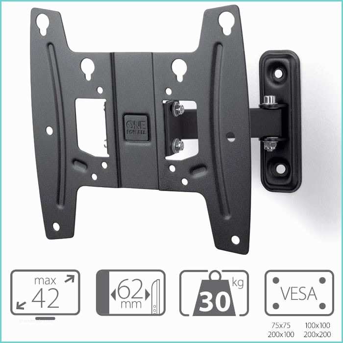 Support Mural Tv Blanc One for All Wm4240 Support Tv Mural orientable Jus