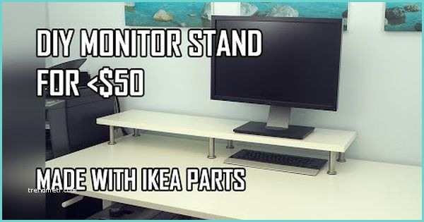 Supporto Monitor Ikea Diy Monitor Stand Ikea Puter Desk Hack with Ekby