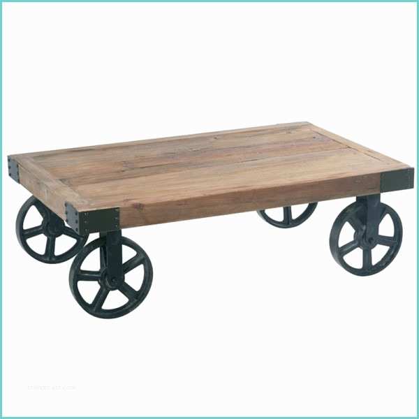 1288 table basse chariot roues fer cross casita