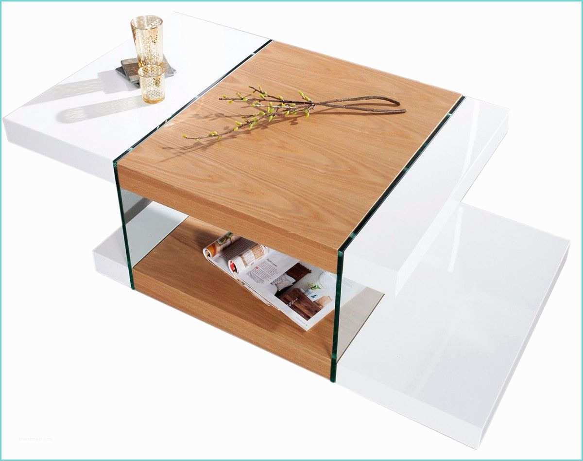 Table Basse Bois Et Blanc Table Basse Design Ellipse En Bois Laque – Ezooq