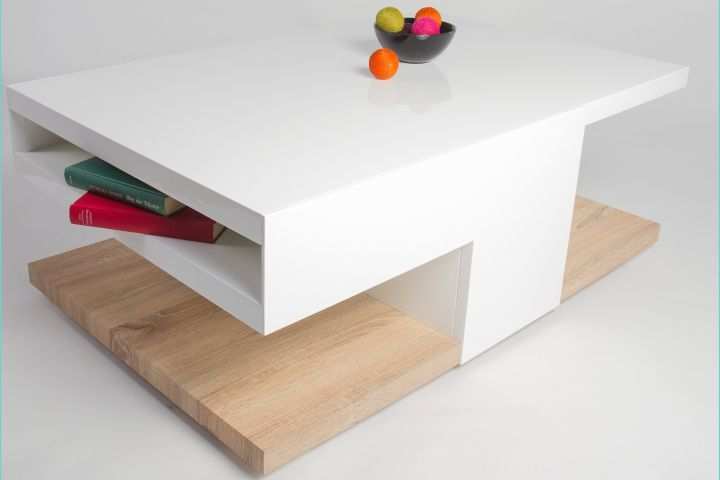 Table Basse Bois Table Basse Blanche Et Bois Clair – Table Basse Table