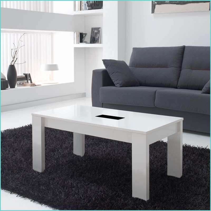 Table Basse Contemporaine Blanche Table Basse Blanche Relevable Moderne N°1 Mysia Univers
