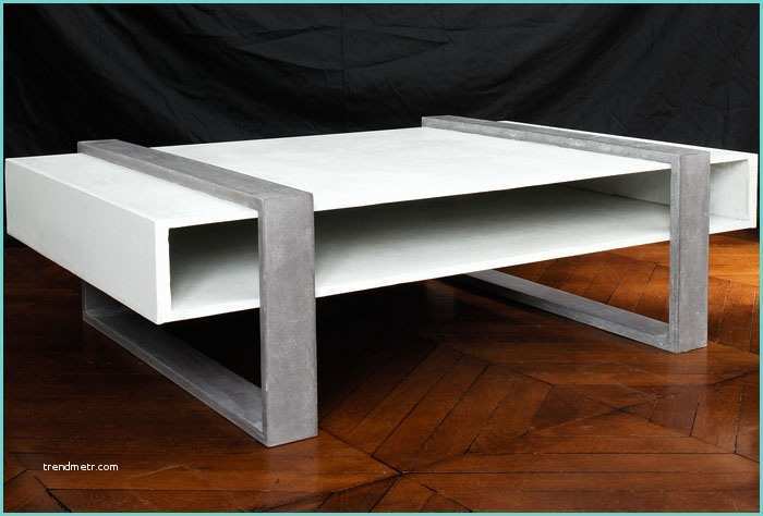Table Basse Effet Beton Meubles En Beton Table Basse Sqkub Modele Design Taporo