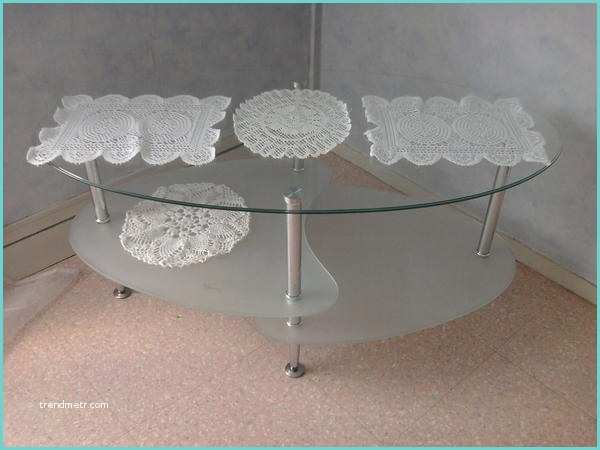table basse en verre ovale avec sous table gigogne