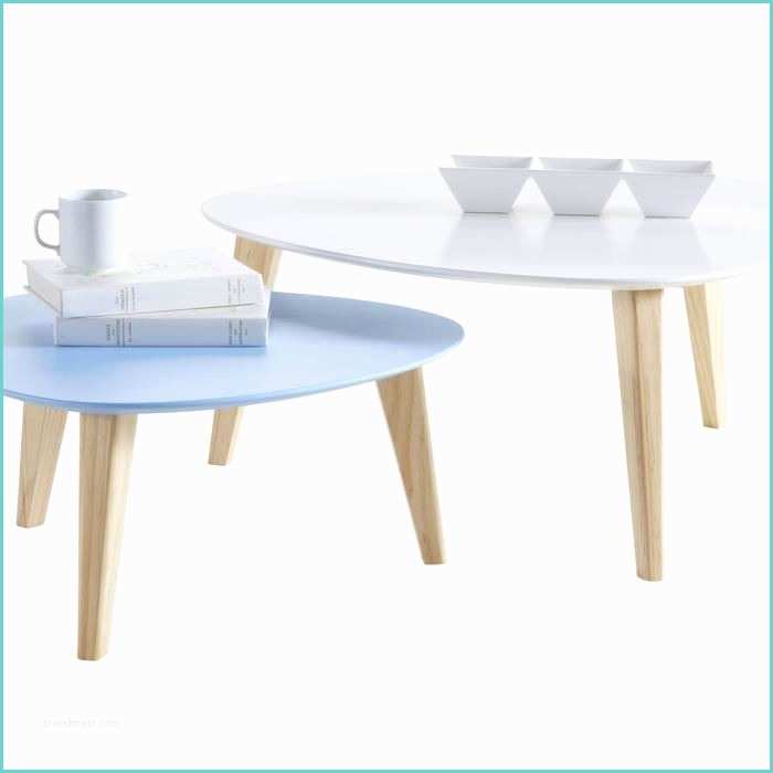 Table Basse Gigogne Scandinave Lot De 2 Tables Basses Stone Blanc Bleu Achat Vente