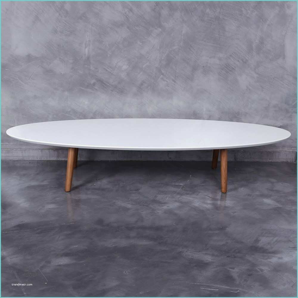 Table Basse Ovale Bois Table Basse Blanche Ovale