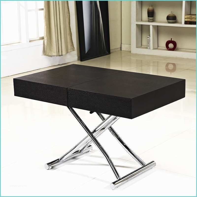 Table Basse Relevable Et Extensible Table Basse Relevable Extensible Elena Bois Noir Tables
