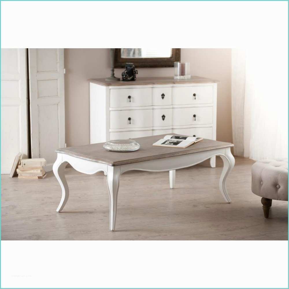 Table Basse Style Baroque Table Basse Blanche Baroque Manguier 115x66x46cm OdyssÉe