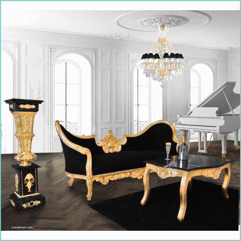 Table Basse Style Baroque Table Basse De Salon De Style Baroque En Bois Dorée Avec