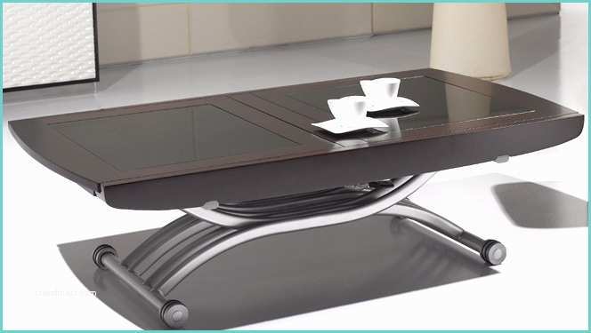Table Basse Transformable Ikea Table Basse Relevable Lea Wenge Et Verre Noir Tables