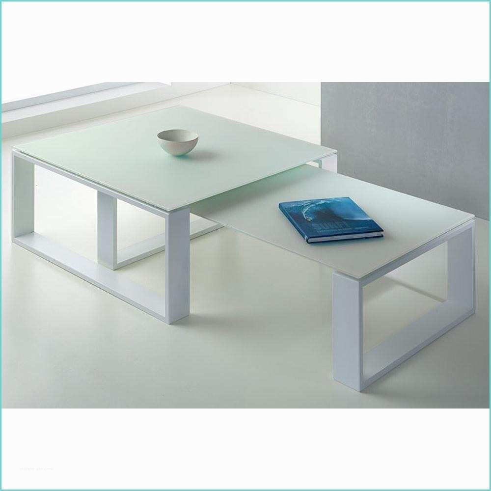 Table Basse Verre Tremp Blanc Tables Basses Tables Et Chaises Ensemble 2 Tables Basses