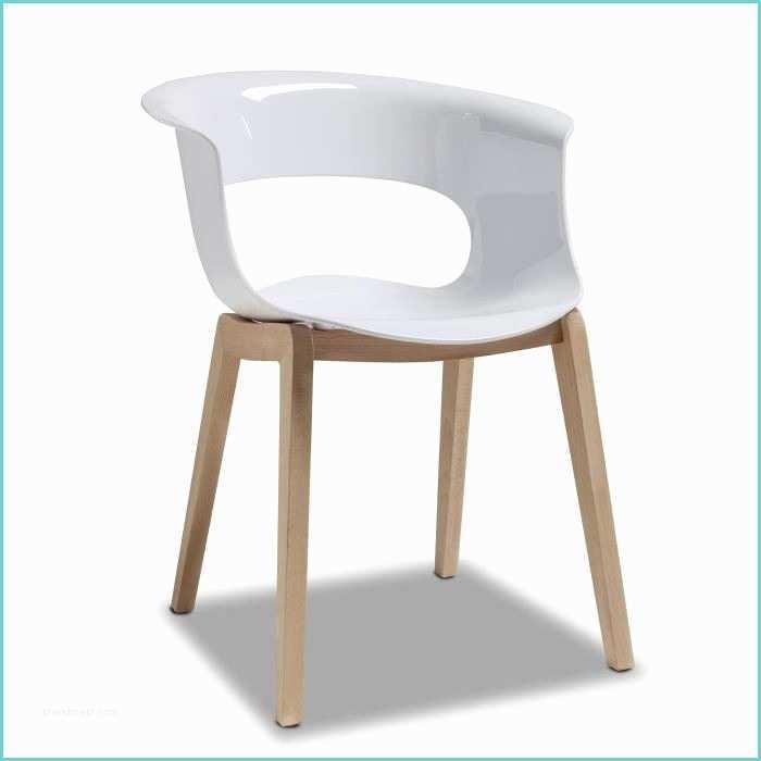 Table Bois Et Chaise Blanche Chaise Blanche Design Avec Pieds Bois Natural… Achat