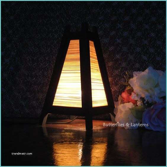 Table De Chevet asiatique Lampe De Bambou Table Lanterne Lampe De Chevet Lampe De