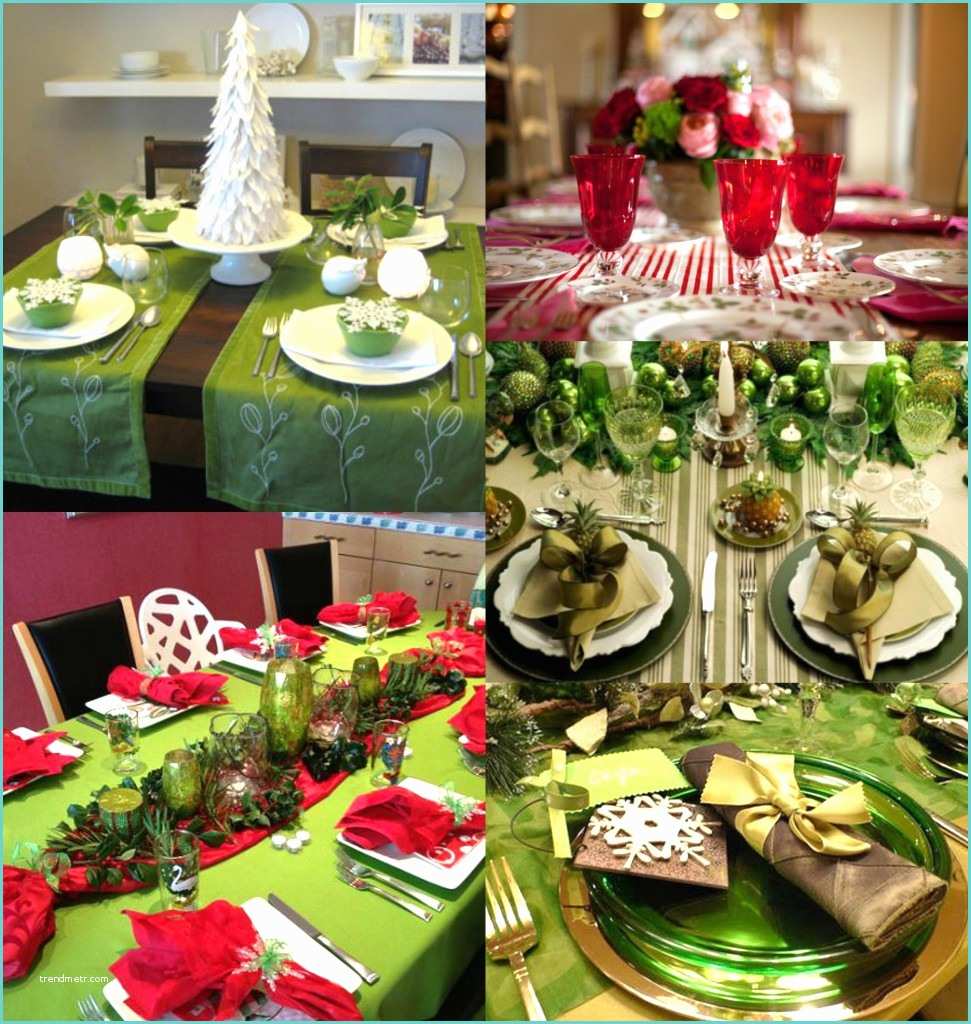 Table De Noel Rouge Et Vert Decoration De Noel Rouge Et Vert