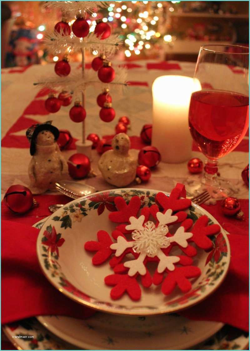 Table De Noel Rouge Et Vert Décoration De Table De Noël Pour Une atmosphère Magique