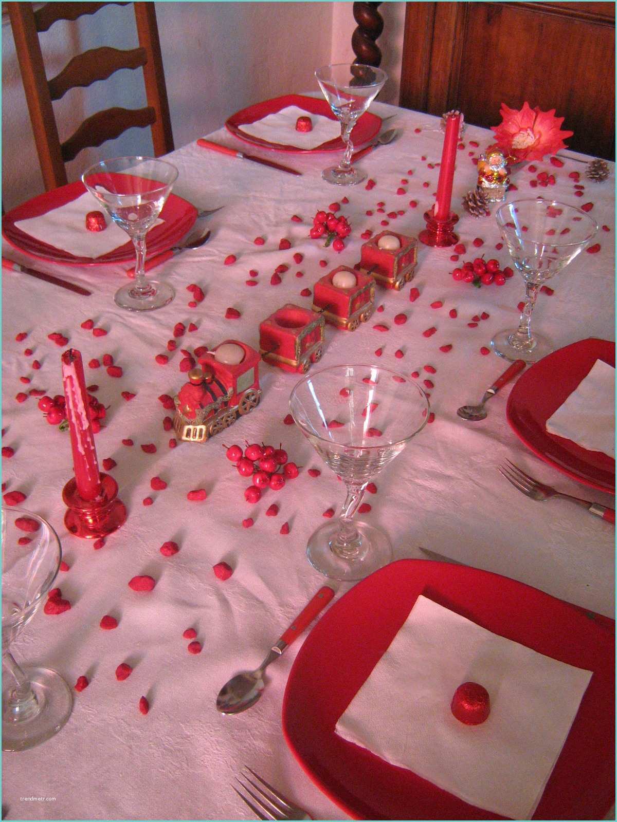Table De Noel Rouge Et Vert Table De Noel En Rouge Et Blanc 1 Table Et Déco D Estelle