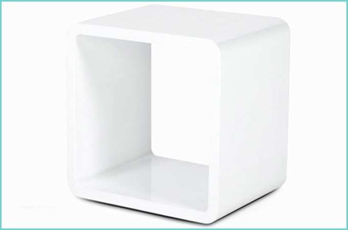 Table De Nuit Cube Chevet Design Cube Blanc Laqué Tables De Chevets Pas Cher