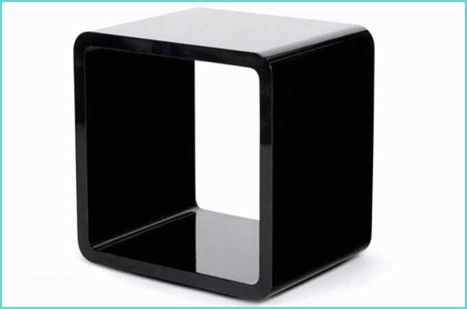 Table De Nuit Cube Table De Chevet Pas Cher Noir Design En Image