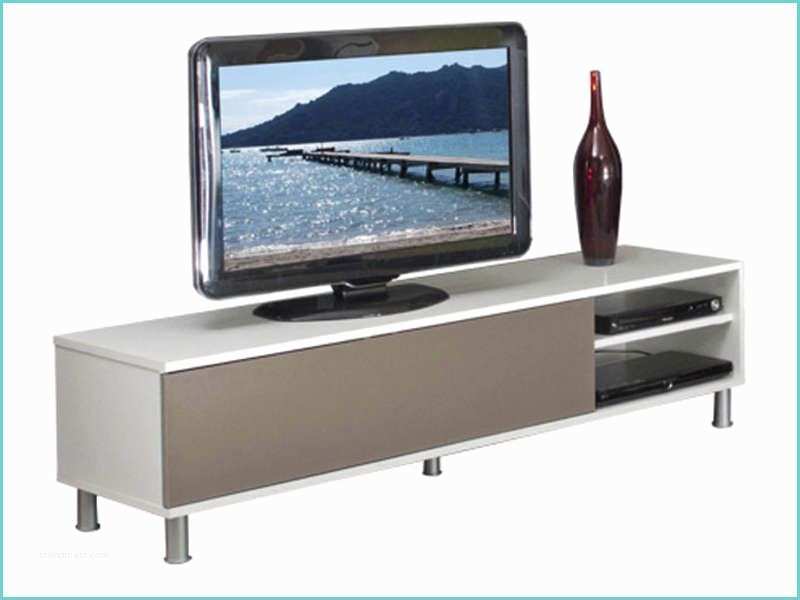 Table De Tlvision Meuble Tv Dany Coloris Blanc Taupe Conforama Pickture
