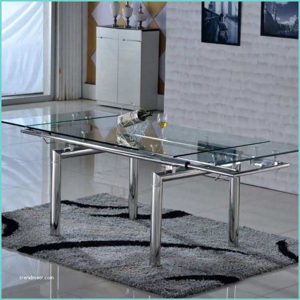 Table En Verre but Table En Verre Extensible Inox Santos Achat Vente