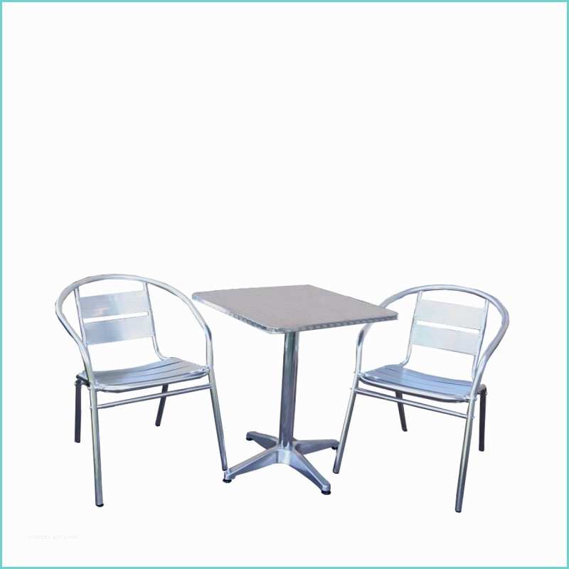 Table Et Chaise De Terrasse Table De Bistrot 2 Chaises Aluminium Terrasse Mdj