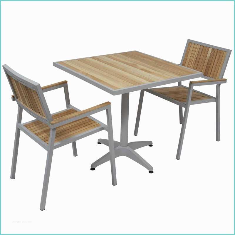 Table Et Chaise De Terrasse Table Et Chaises Terrasse Carrée Aluminium Et Bois