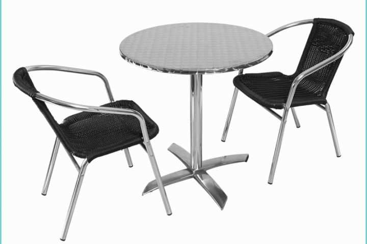 Table Et Chaise De Terrasse Table Ronde En Aluminium