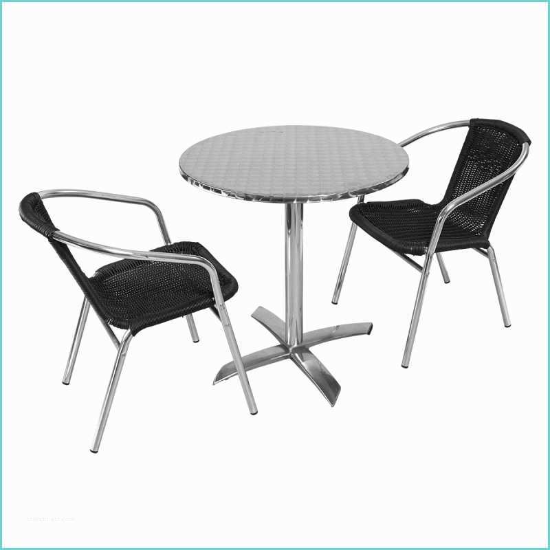 Table Et Chaise De Terrasse Table Ronde En Aluminium