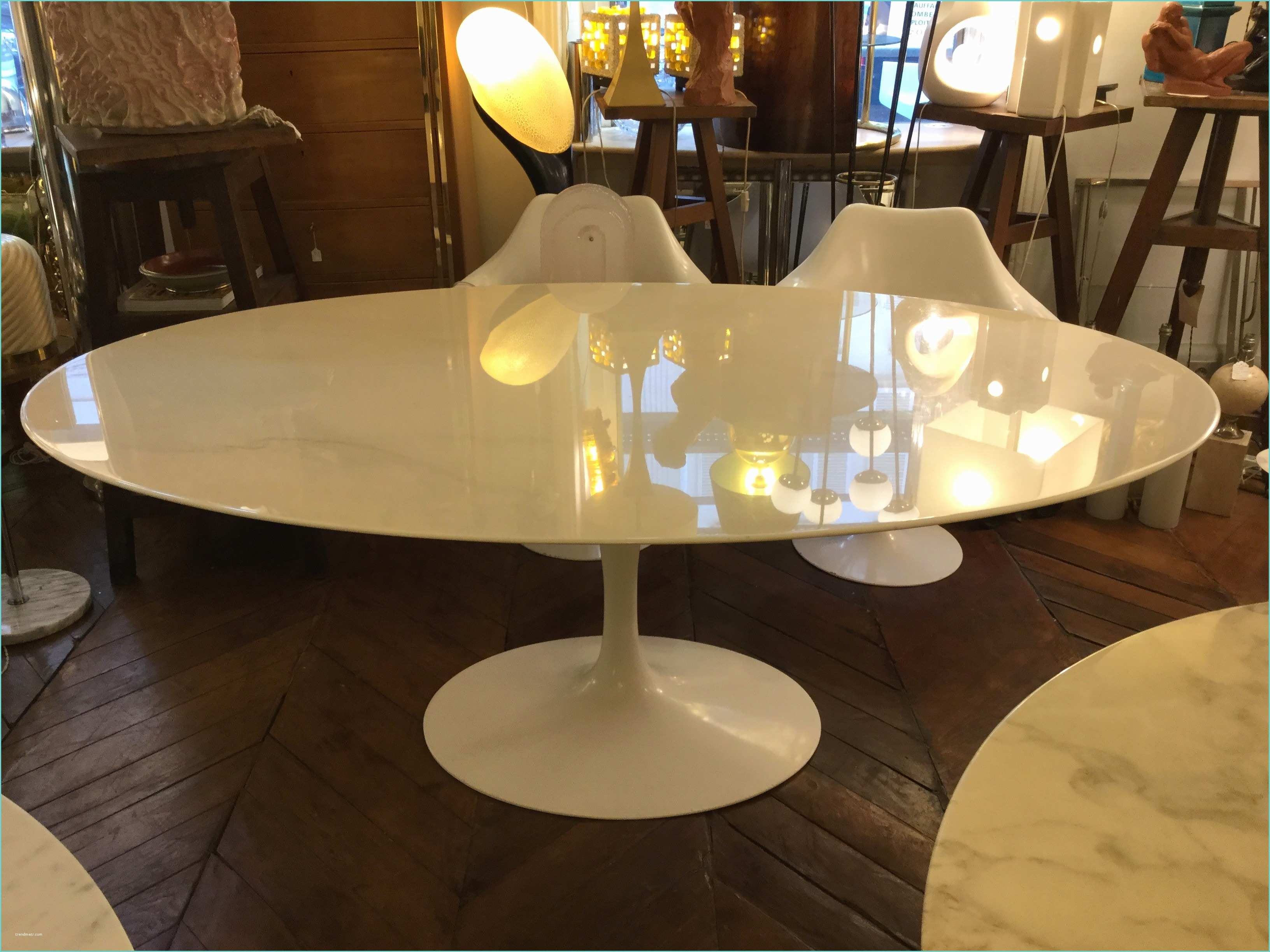 Table Knoll Ovale Table Ovale Knoll En Marbre Carrare Eero Saarinen 1990