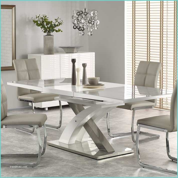 Table Mange Debout Extensible Table A Manger Grise Et Blanc Design Extensible 220cm X