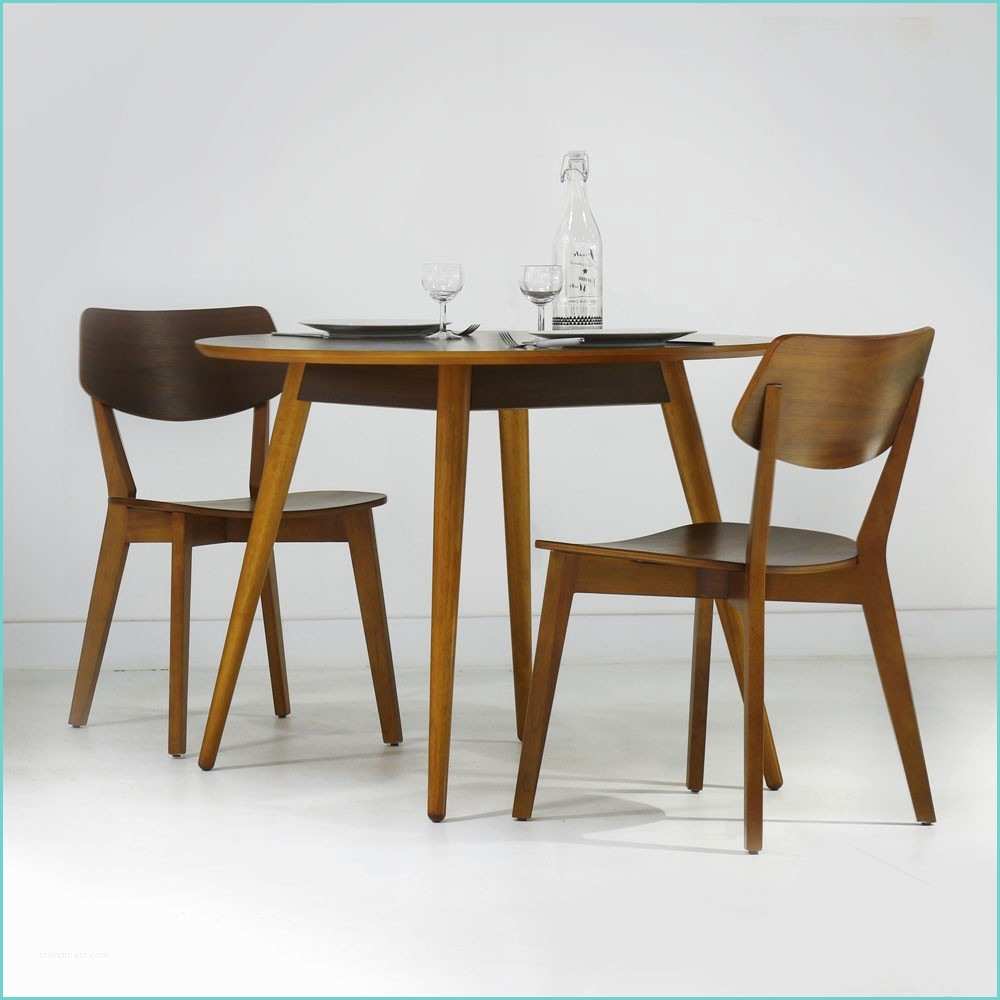 Table Manger Design Scandinave Lena Noyer Table à Manger Ronde 100 Cm En Bois Au Design