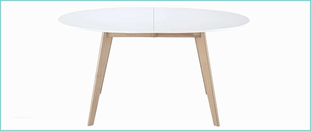 Table Ovale Extensible Blanche Table Extensible Ovale Blanche Et Bois Clair Leena Miliboo