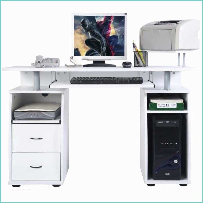 Table Pour ordinateur Et Imprimante Table De Bureau Pour ordinateur Pc Avec Tablette