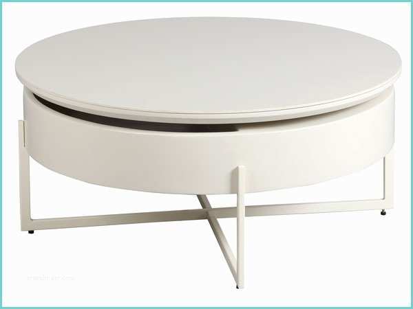Table Ronde Blanche Table Basse Ronde Blanche Avec Couvercle isidora