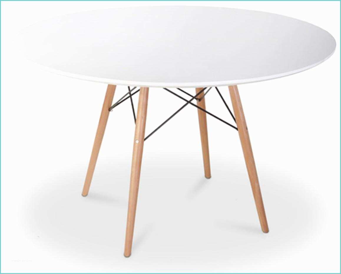 Table Ronde Blanche Table Ronde Blanche Pieds Naturel 120 Bristol