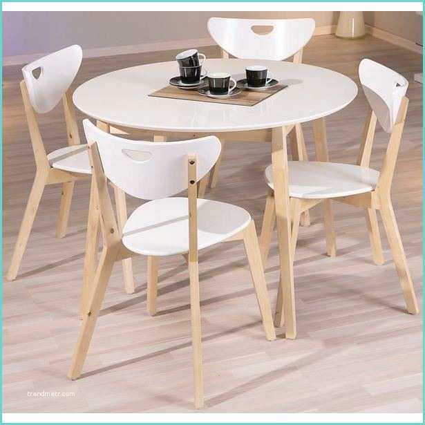 Table Ronde Blanche Table Ronde Peppita Bois Massif Achat Vente Table A