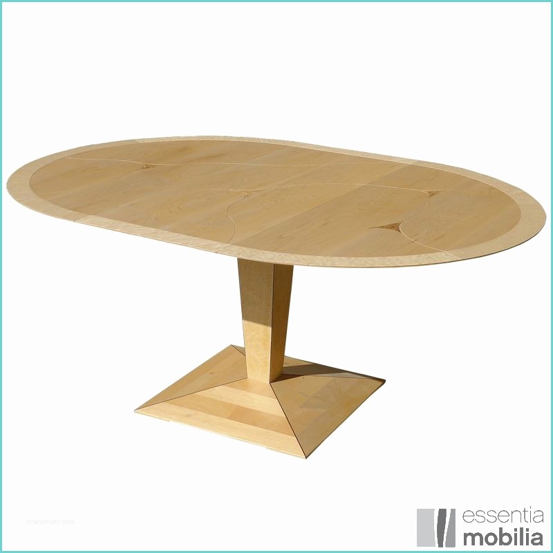 Table Ronde Design Avec Rallonge Table Ronde Haut De Gamme Bois Massif Essentia Mobilia