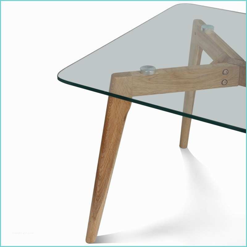 Table Salle A Manger Verre Et Bois Table Basse Design En Verre Et Bois 110x60x45cm Fiord
