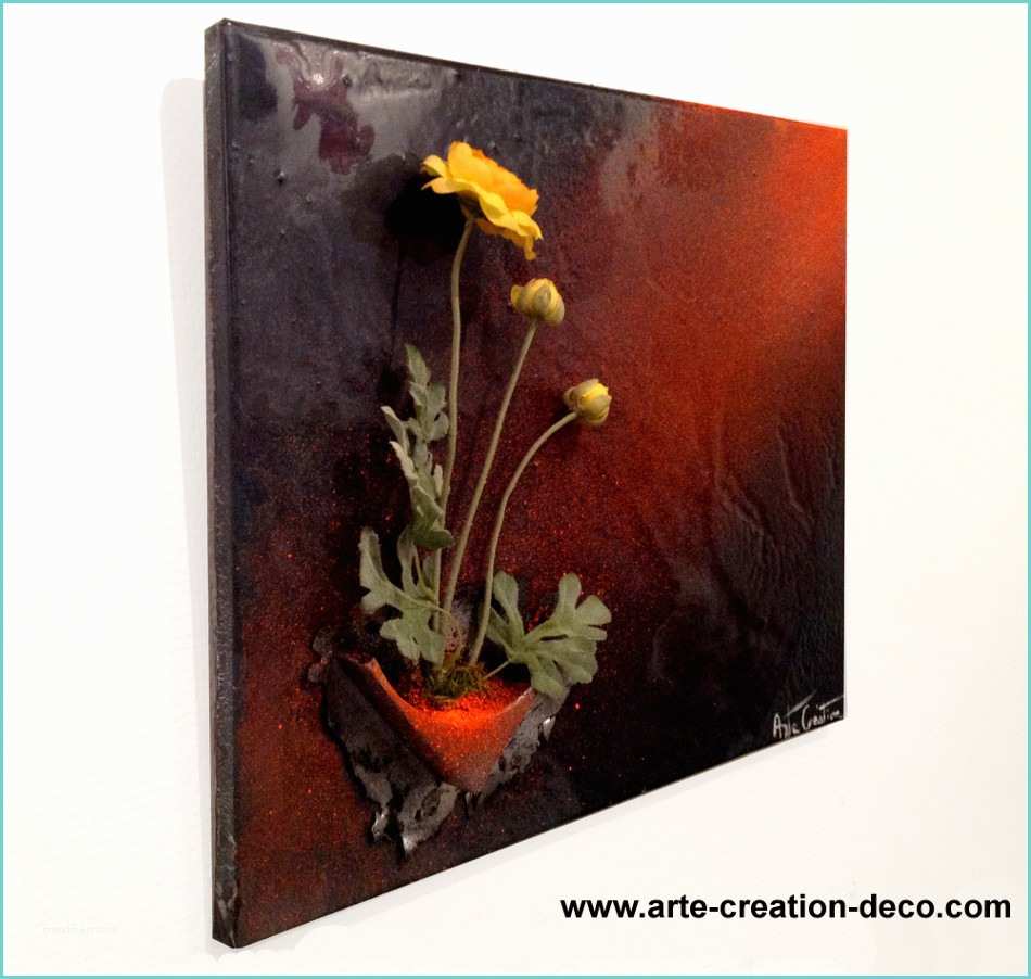 Tableau Abstrait Couleur Vive Tableau Floral Peinture Décoration Murale Fleur En 3d