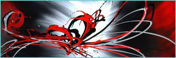 Tableau Design Rouge Et Gris Tableau Panoramique Gris Rouge Noir Peinture Abstraite