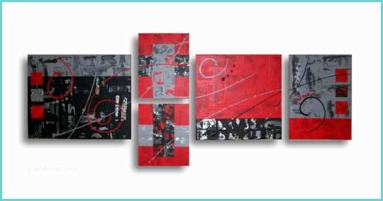 Tableau Design Rouge Et Gris Tableau Peinture Design Rouge Noir Moderne Tableau toile