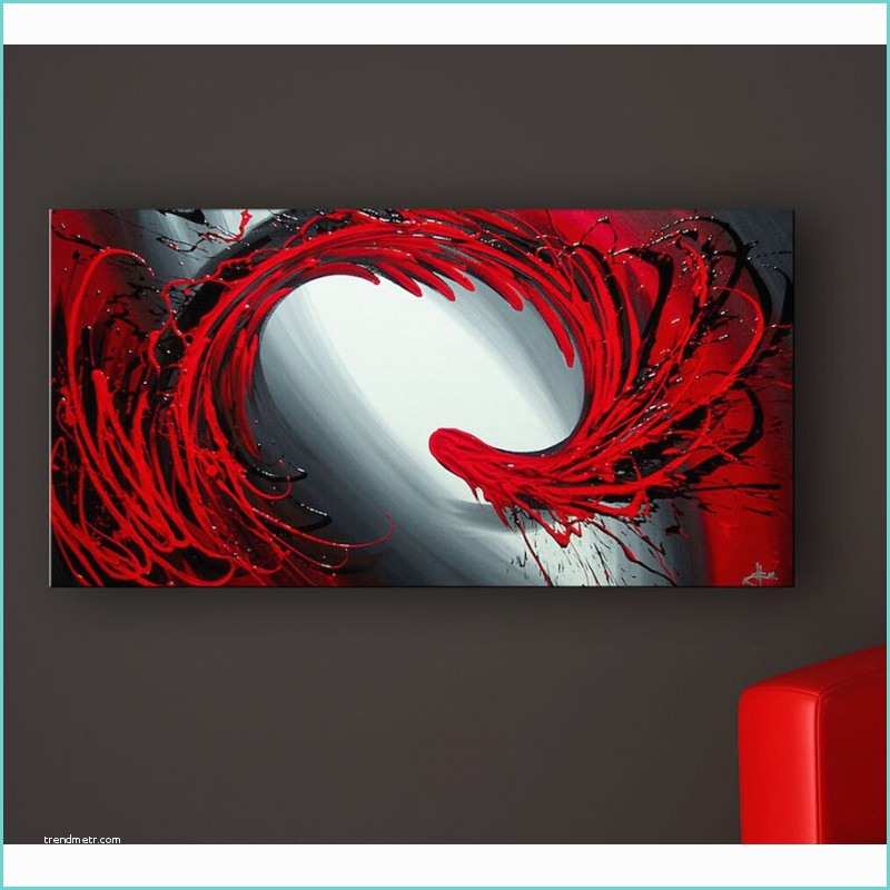 Tableau Design Rouge Et Gris Tableau Peinture Rouge Abstrait Tableau Peinture Abstrait