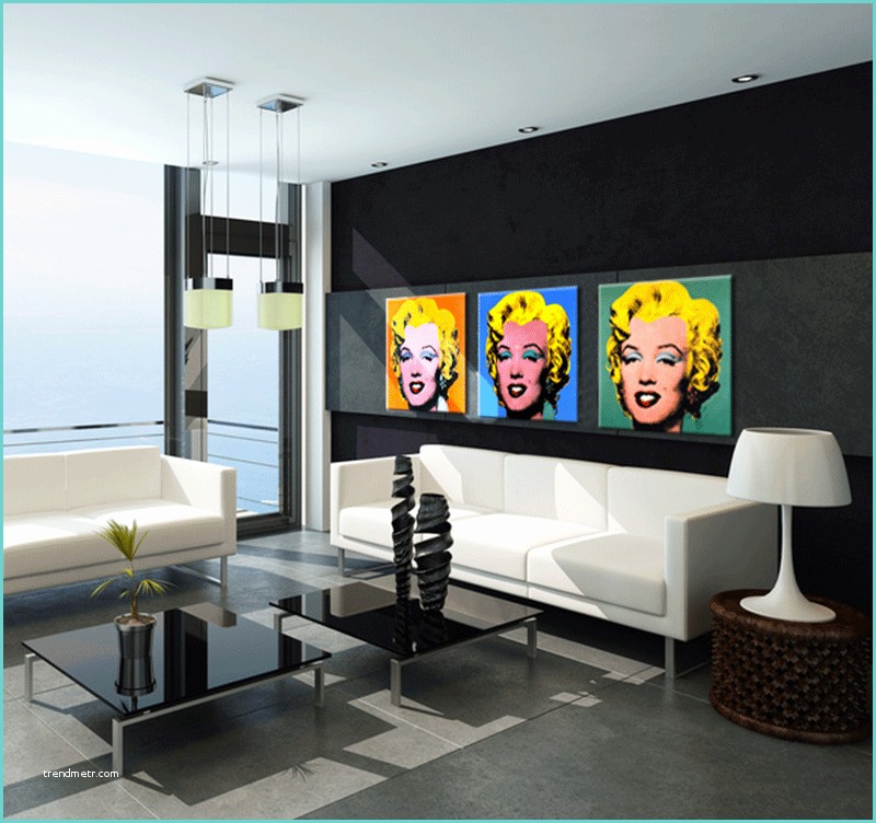Tableau Marilyn Monroe Noir Et Blanc Marilyn Monroe Triptyque Pop Art