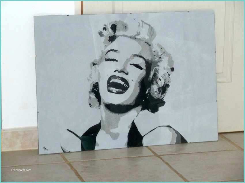 Tableau Marilyn Monroe Noir Et Blanc Marilyn Version Xl Grains De Sable Tableaux De Sable
