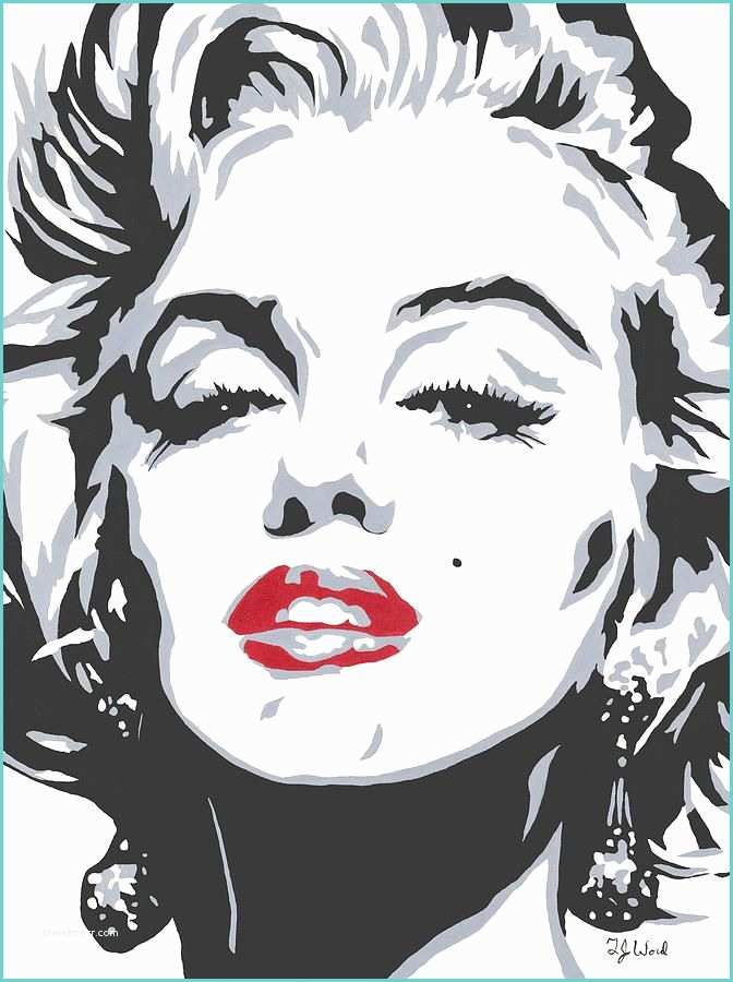 Tableau Marilyn Monroe Noir Et Blanc Portrait Célèbres Peintures En Noir Et Blanc Marilyn