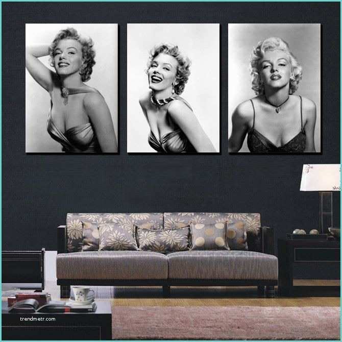 Tableau Marilyn Monroe Noir Et Blanc Tableau Moderne Imprimé Sur toile Multi Panneaux Multi