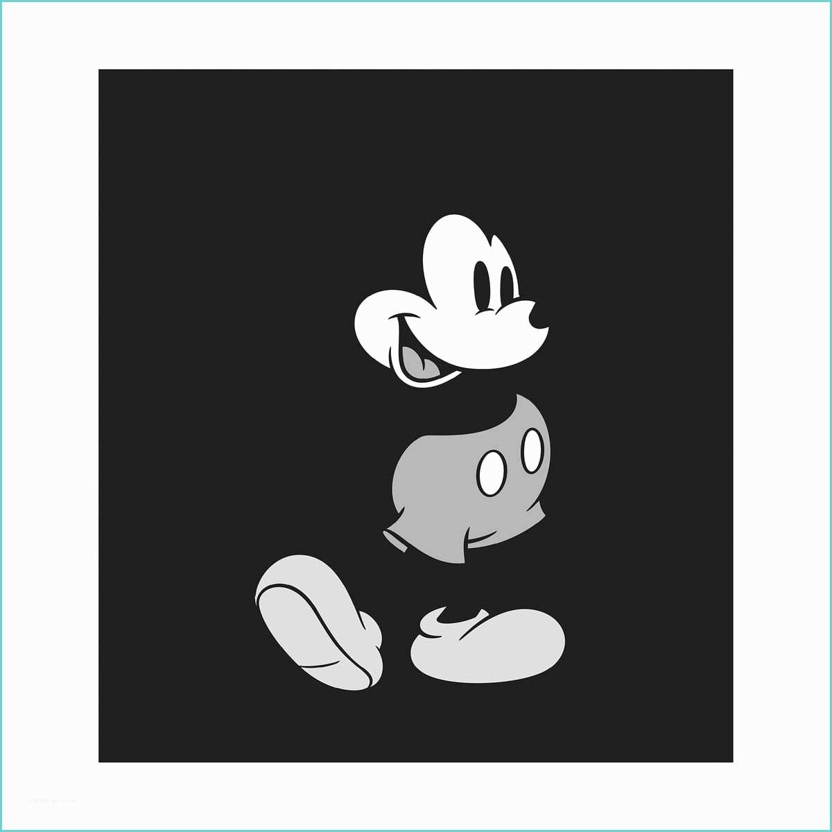 Tableau Mickey Noir Et Blanc Mickey Mouse Noir Et Blanc D Ixxi
