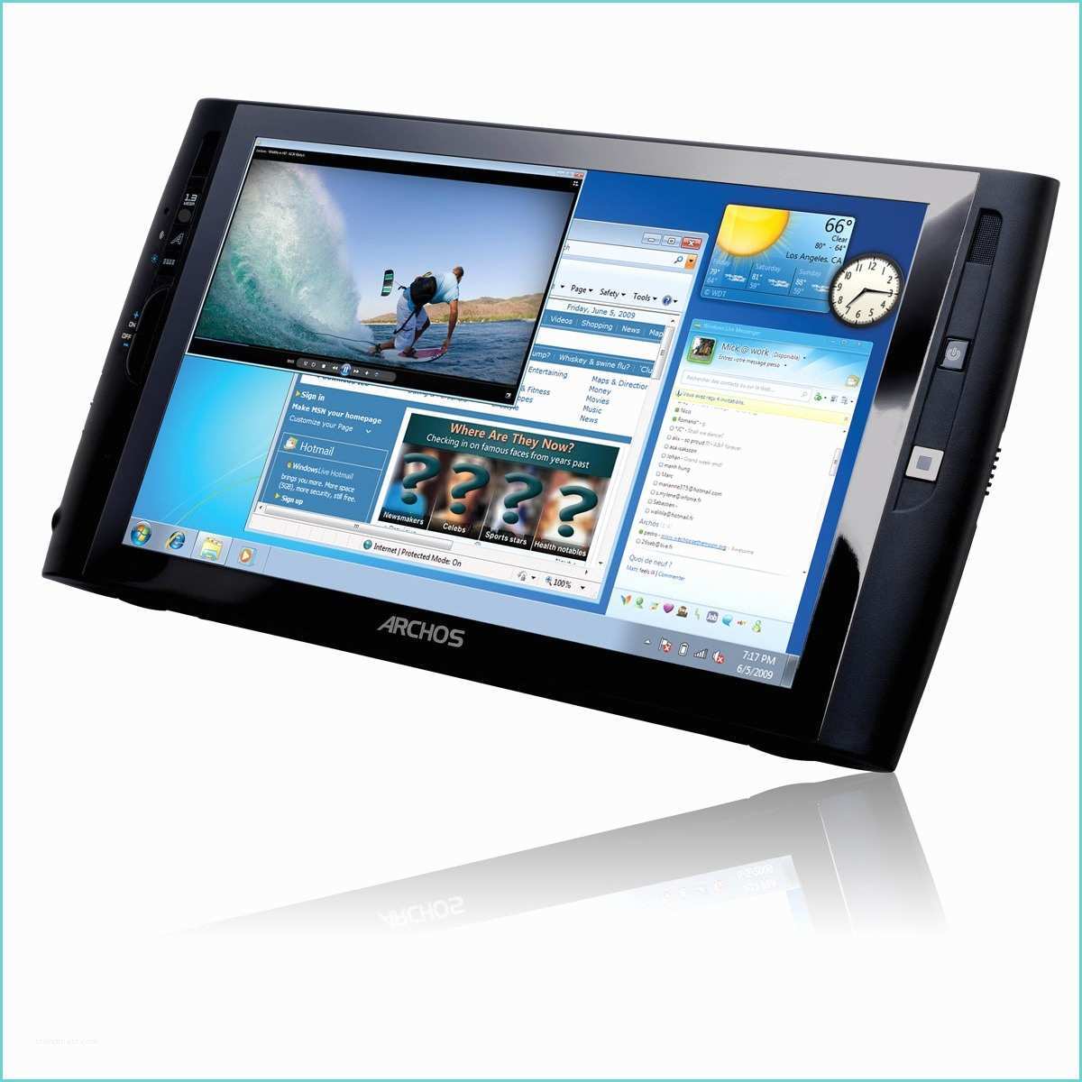 Tablette Tactile Windows 7 Archos 9 Pctablet Intel atom Z510 1 Go 8 9